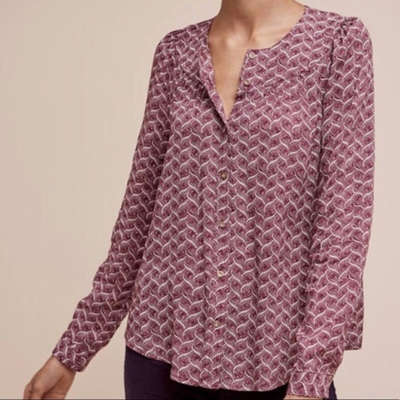 Anthropologie Tops - Anthropologie l Maeve Orli Bibbed Button Down XS